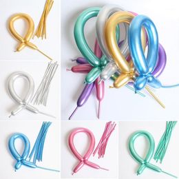 10/30pc Strip Metal Balloons For Twisting Animals Flowers Long Magic Wedding Birthday Chrome Children's Party