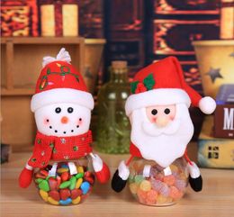 Kids Christmas Gift Bags Candy Jar Storage Boxes Bottle Santa Claus Bag