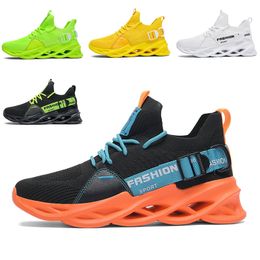 High quality men women running shoes blade Breathable shoe black white Lake green volt orange yellow mens trainers outdoor sports sneakers size 39-46