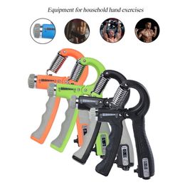 R-Shape Adjustable Hand Grip Sports Strength Countable Exercise Strengthener Gripper Spring Finger Pinch Carpal Expander X0524