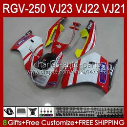 Body For SUZUKI RGV-250 Panel RGV250 SAPC VJ22 RVG250 VJ 22 20HC.19 RGVT-250 90 91 92 93 94 95 96 RGVT RGV 250CC 250 CC 1990 1991 1992 1993 1994 1995 1996 Fairing red white new