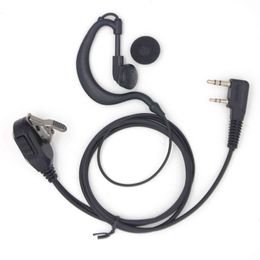 Walkie talkie large type g, headset with two pins and two ear hook senses c for MD-UV380 etc.