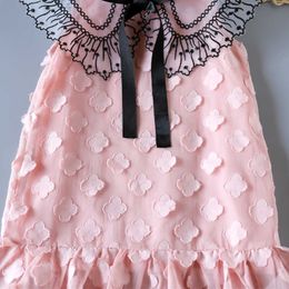 Humour Bear Summer Girls Dress NEW Flying Sleeves Sweet Princess Party Dress Fashion Kids Clothes