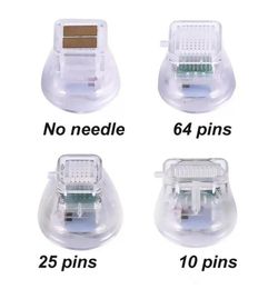 Factory price 64pins 25pins 10pins nano No-Needle tips Fractional RF Microneedle Tips Gold Needle Cartridges for Scar Removal