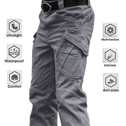 6XL City Military Tactical Pants Elastic SWAT Combat Army Trousers Many Pockets Waterproof Wear Resistant Casual Cargo Men 210715