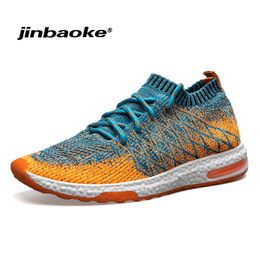 Jinbaoke primavera estate scarpe da corsa da uomo traspirante scarpe da maglia leggera traspirante scarpe sportive ammortizzante sole sneakers maschile da palestra