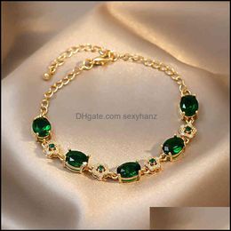 Charm Bracelets Jewellery Bracelet Gold Real Electroplating South East Gate Fashion Personality Tide Zircon Exquisite Net Temperament Design H