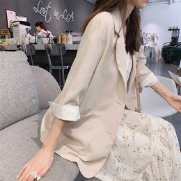 Mishow Women Long Sleeve Solid Colour Turn-down Collar Coat Korean Ladies Cardigan Jacket Suit Blazer Top MX19B6115 211006