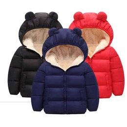 Baby Girls Jacket Autumn Winter Jacket For Girls Coat Kids Warm Hooded Outerwear Coat For Boys Jacket Coat Children Clothes 211111