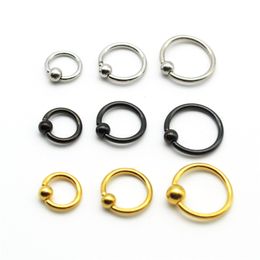 BCR GOLD BLUE RAINBOW Ball Closure Captive Lip Nose Ear Tragus Septum Ring 6mm 8mm 10mm 16G Rose Gold Body Jewellery