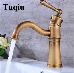 Basin Faucet Black/Antique Copper Bathroom Faucet Mixer Vintage Hot And Cold Cock Wash Basin Mixer Tap Sink Single Handle Crane