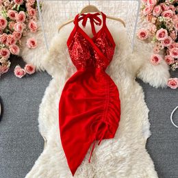 Short Sparkle Red Dress Oferta Online | DHgate.com