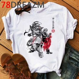 Fullmetal Alchemist Anime T-shirt Men Kawaii Harajuku Tshirt Funny Cartoon Graphic Tees Men Hip Hop 90s Streetwear Male X0621