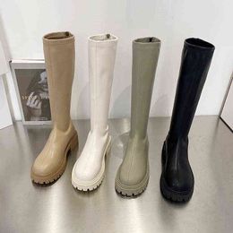 Kadın Lastik Çizme Çizme-kadın Ayakkabı Kadın Kış Ayakkabı Düşük Topuklu patik Yuvarlak Ayak Yağmur 2021 Orta Buzağı Sonbahar Kadın Çizmeler Y1105