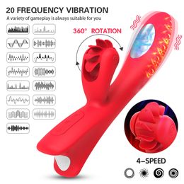 sex toy massager Cooling and Heating Dildo Vibrator Sex Shop Clitoral Tongue Licking G-spot Vagina Stimulator Female Masturbation Tool CLN3