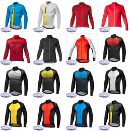 MAVIC Team Mens Winter thermal Fleece Cycling Jersey Long Sleeve Racing Shirts MTB Bicycle Tops Bike Uniform Outdoor Sportswea S21042968