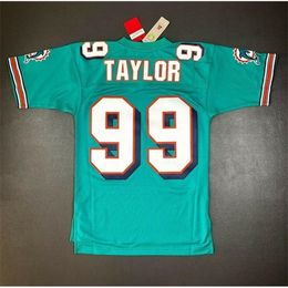 001rare Football Jersey Men Youth women Vintage Jason Taylor Mitchell Ness 2006 Size S-5XL custom any name or number