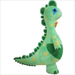 Performance Green Dinosaur Mascot Costumes Halloween Christmas Cartoon Character Outfits Suit Advertising Leaflets Clothings Carnival Unisex Adults Outfit