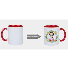 Blank Sublimation Ceramic mug Colours handle Colour inside white cup by Sublimations INK DIY Transfer Heat Press Print Sea Ship