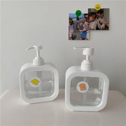 Liquid Soap Dispenser 500ml Bottles Recycling Plastic Refillable Bottle For Hand Sanitizer Shampoo Lotion Conditioner Storage Container