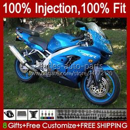 Injection Mould Fairings For KAWASAKI NINJA ZX9 R ZX 9R 9 R 900 CC 98-99 Bodywork Kit 17No.30 ZX900 ZX9R 98 99 00 01 ZX-900 900CC ZX-9R 1998 1999 2000 2001 OEM Body glossy blue