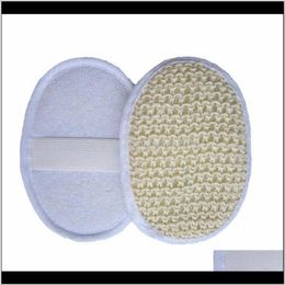 Bath Brushes Sponges Scrubbers 10X145Cm Pads Oval Shaped Exfoliating With Terry Cloth Remove The Dead Skin Spa Mas Cleansing Sisal Spo Innv7