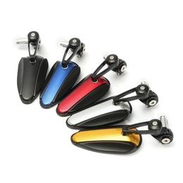 7/8 Inch Handlebar End Mounting Rear View Side Mirrors CNC Aluminium Motorcycle Bike