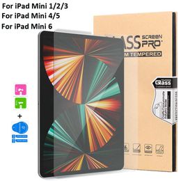 9H Hardness Tempered Glass Screen Protector Film Anti-Scratch For iPad Mini 2 3 5 6 8.3 inch 2021 Mini6 Mini1 Mini2 Mini3 Mini4 Mini5 With Hard Paper Package