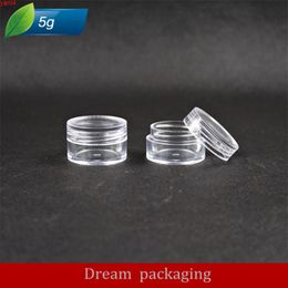 50X5g Clear Small Plastic Sample Containers Mini Jar With Lid Empty Cosmetic Packaging Pot Box For Nail Polish Powder Glittergoods