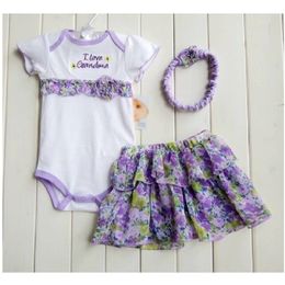 Floral Baby 3pcs Suits Bodysuit Lace Headband newborn Baby Girls TUTU skirt Hairband baby girl clothing bebe clothes 210413