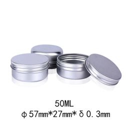 50G Silver Iron Storage Box Wedding Jewellery Pill Cases Portable Tin Boxes Empty Sealed jar Gloss Packaging