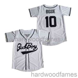 Stitched custom bad boy 10 BIGGIE jersey Embroidery white Hip-hop Street culture 2020 new men women youth baseball jerseys XS-6XL