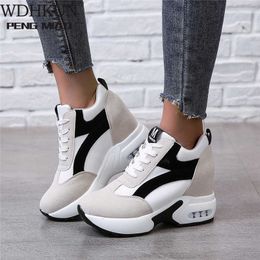 Platform Sneakers Shoes Red Black Casual Shoes Women Sneakers Ladies Platform Sneakers Heels Wedge Shoes Zapatillas Mujer 2020 Y0907