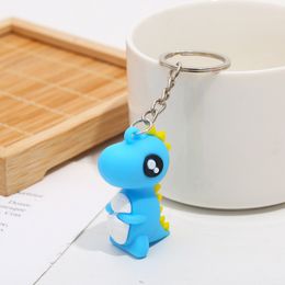 Car Keychain Little Dinosaur Keychain Keyring Key Chain Metal Key Ring Creative Key Holder Auto Accessories