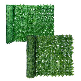 100x100cm Green Grass Artificial Turf Plants Garden Ornament Plastic Lawns Carpet Wall Balcony Cane Fence For Home Decor