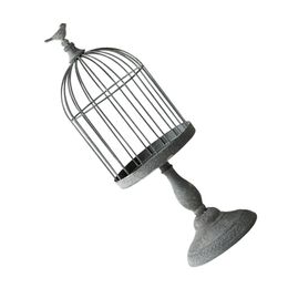 wrought iron birdcage Australia - Candle Holders 1Pc Wrought Iron Birdcage Lantern Decorative Candlelight Stand For Home