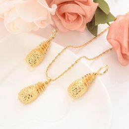 Earrings & Necklace Dubai Gold Jewellery Sets For Women African Pineapple Set Italian Bridal Wedding Accessories