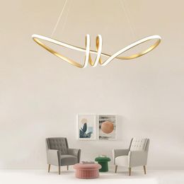 Pendant Lamps Modern Gold Alloy Led Lights Living Dining Room Decor Lamp Bar Shop Drop Hanging Light Suspension Luminaire