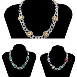 Shixin Eisketten-Halskette, Hip-Hop-Stil, Halsreißverschluss, Damen/Herren, Egirl, Strass, kubanische Kette Q0809