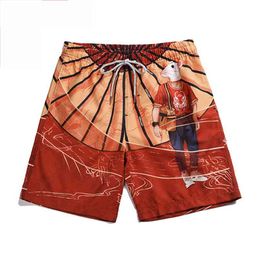 Man Floral Printing Men Shorts Beach Short Breathable Quick Dry Loose Casual Style Male Home 210713