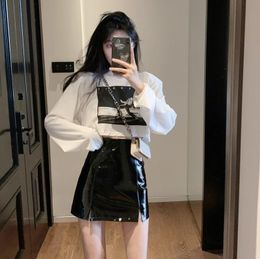 Blusa Blanca Falda Negra Oferta Online | DHgate.com