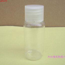 50pc/lot Wholesale 15ml Plastic Lotion Bottle Rotated Cap Tranparent PET Cosmetic Jar Refillable Bottlegood qty