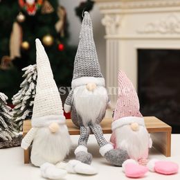 XMAS Gnome Faceless Doll Merry Christmas Decorations for Home Ornament Kid Gifts Navidad Natal White