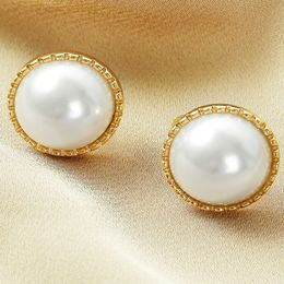 Fashion High Quanity Round Imitation Pearls Earrings Bohemian Glamour Vintage Wedding Gift Accessorice For Women Wholesale 2021