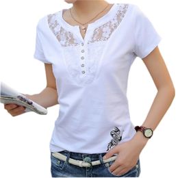 FEKEHA Summer T-shirt Women Casual Lady Top Tees Cotton White Tshirt Female Brand Clothing T Shirt Top Tee Plus Size 4XL 210330