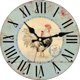 Wall Clocks Vintage Animal Watches Large Retro Art Blue Cock Design For Balcony Living Room Home Decorative