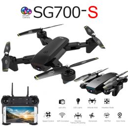 -SG700-S Drone 2.4GHz 4ch grand-angle WIFI 1080P Flux optique Dual Caméra RC Hélicoptère RC Hélicoptère Selfie Drone avec caméra HD