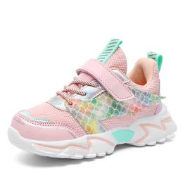 Kids Sneakers For Girls Sneakers Children Shoes Boys Sneakers Girls Shoes Rainbow Colourful Breathable Mesh tenis infantil menina G1025