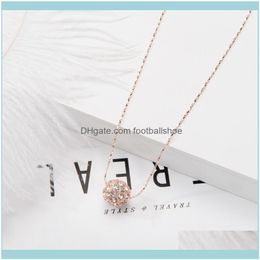 Necklaces & Pendants Jewelry"Happiness" Crystal Ball Necklace N027 Chains Drop Delivery 2021 Rxwoh