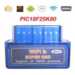 Wifi ELM327 V1.5 Wi-Fi OBD2 Car Diagnostic Scanner For Android/iOS V 1.5 Elm 327 Wi Fi OBD 2 PIC18F25K80 Auto Diagnostic-Tools